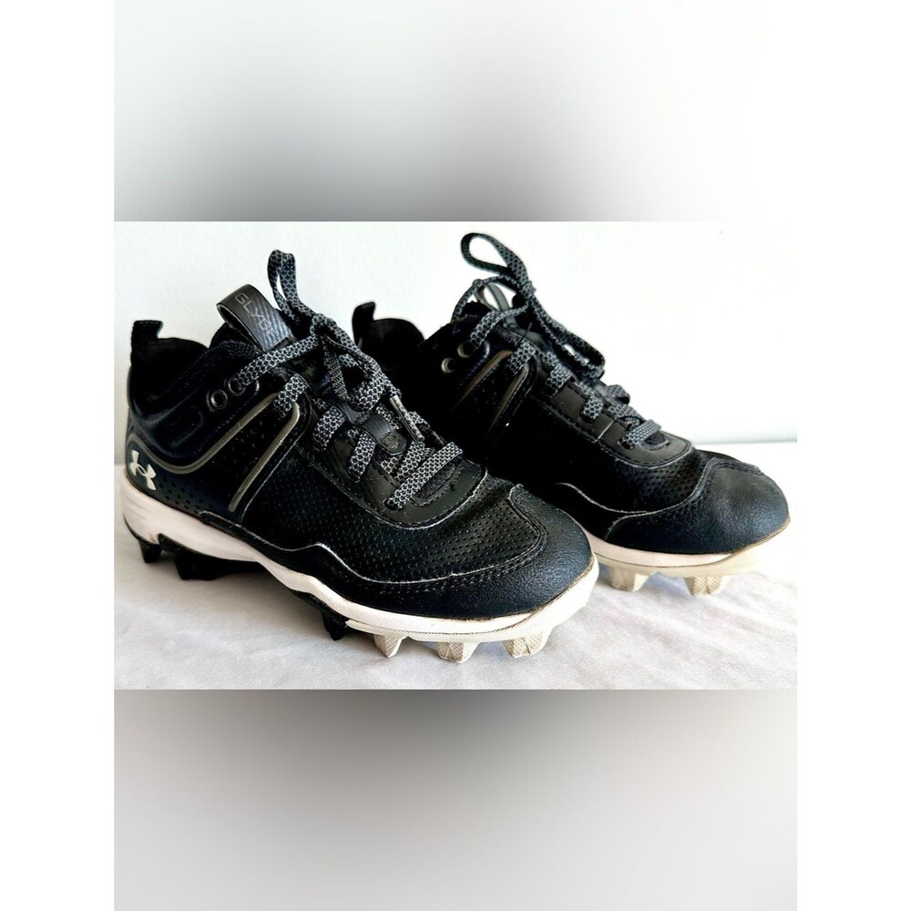 Under Armour Glyde RM Kids Size 12 Black White Baseball Softball Cleats Soccer